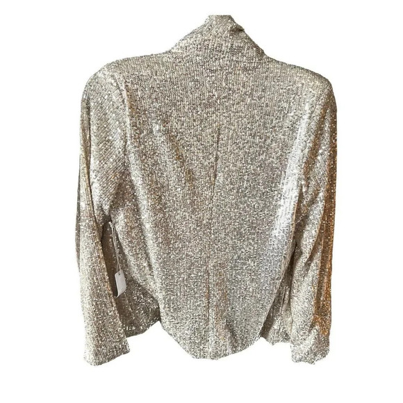 SIX/FIFTY dreams sequin blazer in champagne NWT Size  Small - Picture 5 of 5